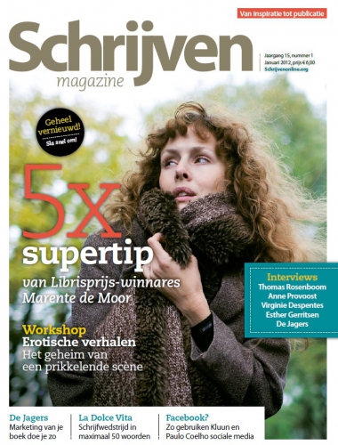 Een voorproefje van de nieuwe cover van Schrijven Magazine.
