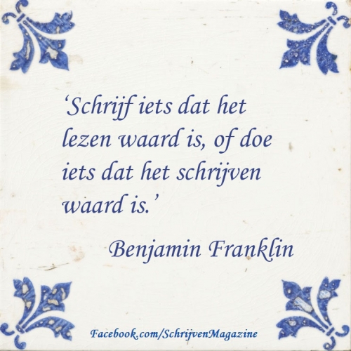 Schrijfwijsheid Benjamin Franklin