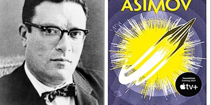 Isaac Asimov en de over van zijn boek Foundation
