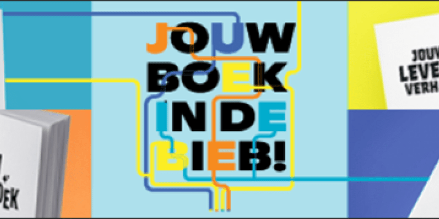 Banner 'jouw boek in de bieb'