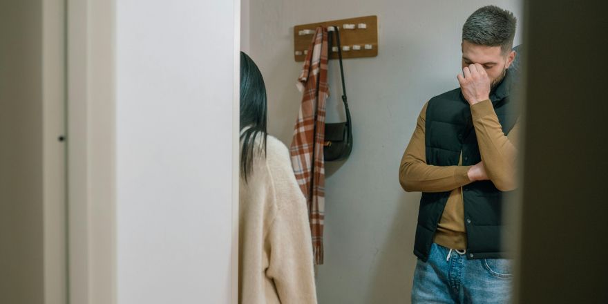 Man en vrouw hebben ruzie