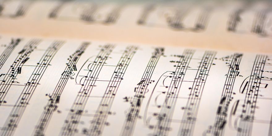 Foto van een muziekboek