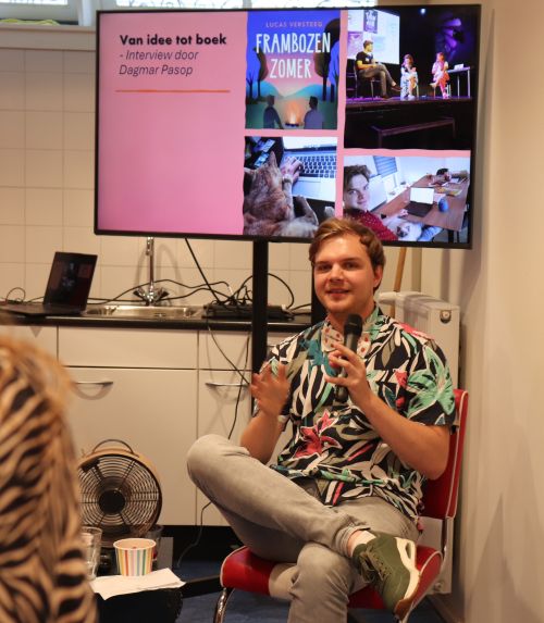 Boekpresentatie van Frambozenzomer van Lucas Versteeg