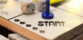 Startvakje van een bordspel