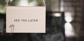 Bordje met 'see you later'