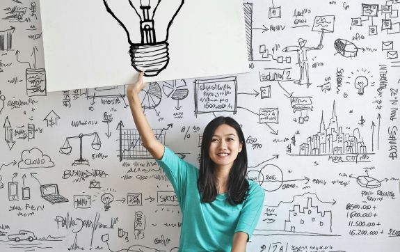 Idee lamp vrouw