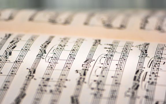 Foto van een muziekboek