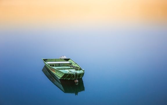 Boot op het stille water