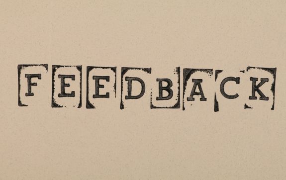 Feedback gestempelde letters