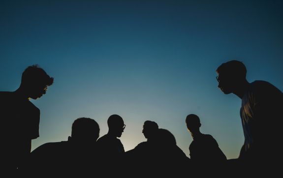 silhouette van mannen