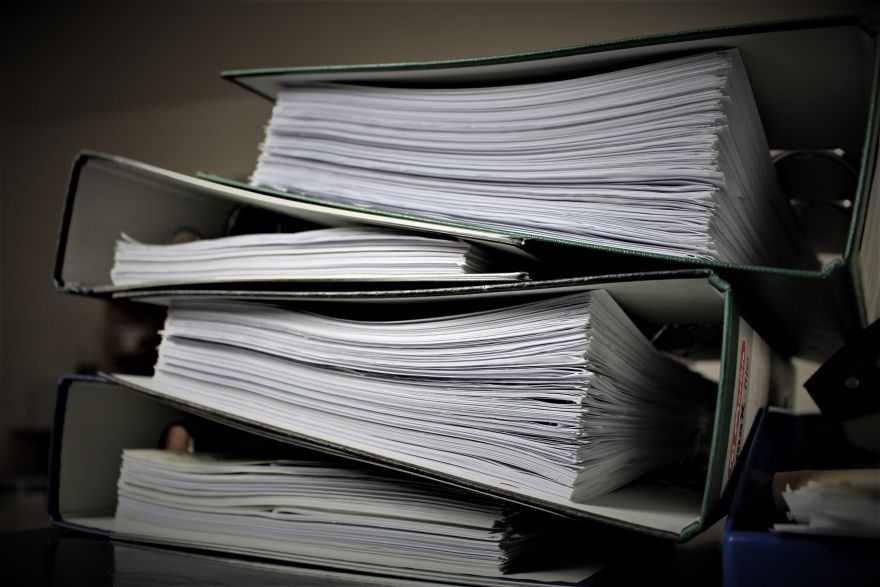 mappen met papier